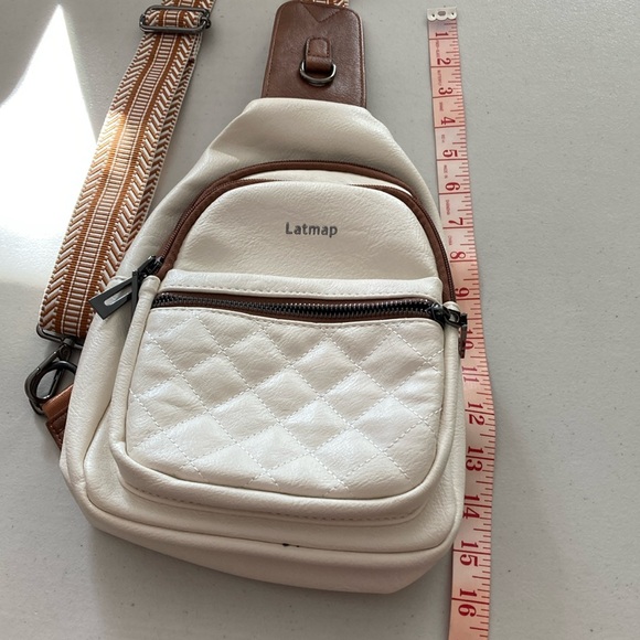 Latmap Cream and Brown Color Crossbody bag - Picture 6 of 16